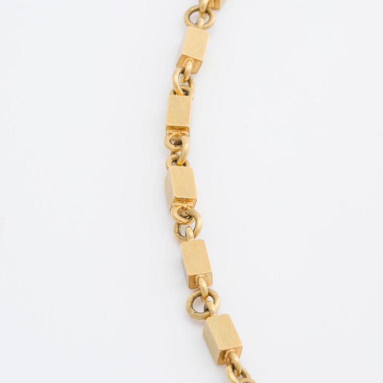 WIWEN NILSSON NECKLACE 18K gold, Lund 1970, original case.