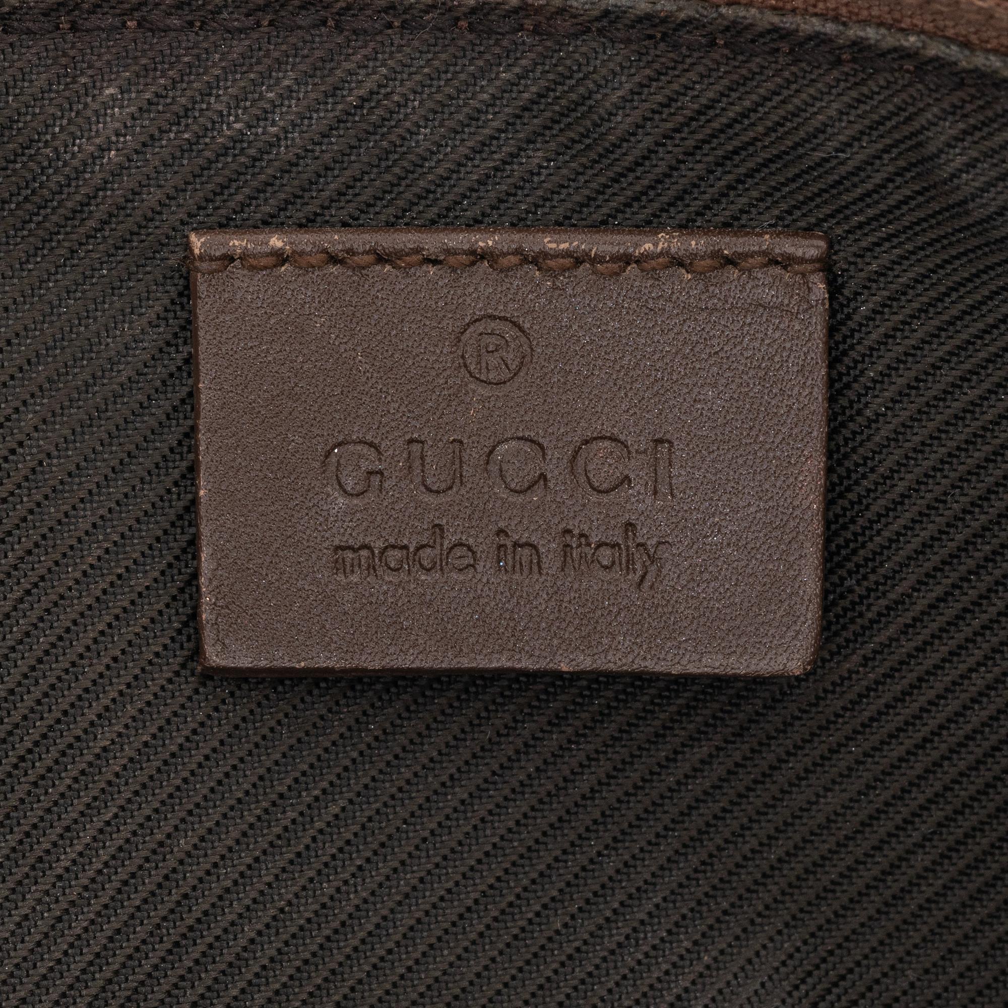 Gucci, a monogram canvas bag.