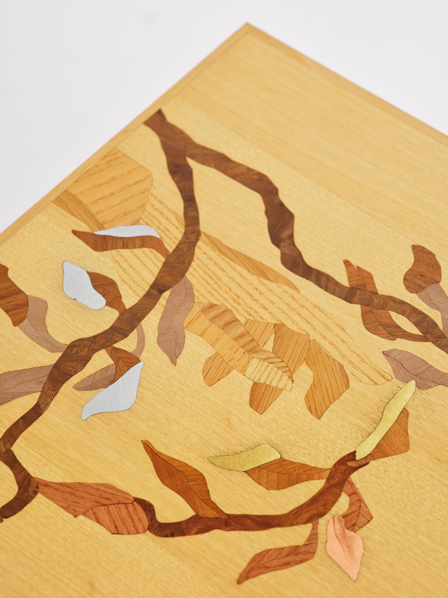 Klara Knutsson, a unique table, "Ornament", executed at Malmstens LiU, Stockholm, 2021.