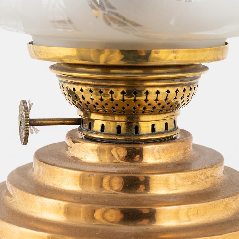 a Skultuna kerosene lamp, early 20th century.