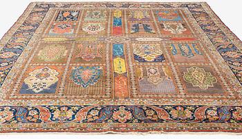 A carpet, semi-antique, Tabriz, signed Seylabi, ca 355 x 278 cm.