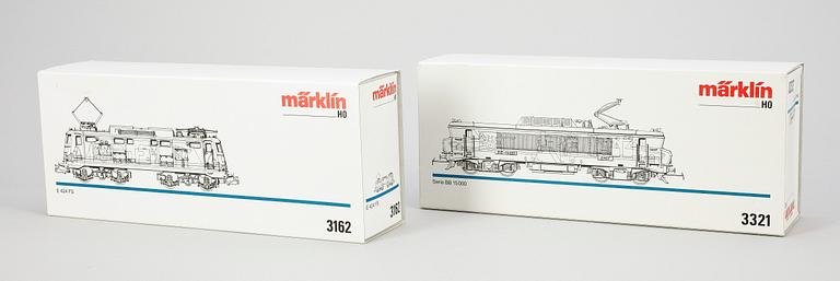 PARTI LOK, 2 st, Märklin H0 3162 samt 3321, 1900-talets andra hälft.