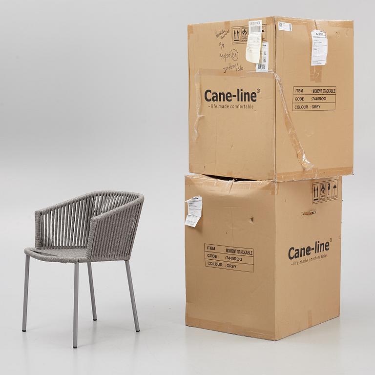 Foersom & Hiort Lorenzen, four garden chairs, 'Moments', CaneLine, Denmark, 2022.