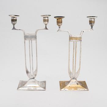 A pair of early 20th century WMF (Württembergische Metallwarenfabrik) '444/2' candelabras.