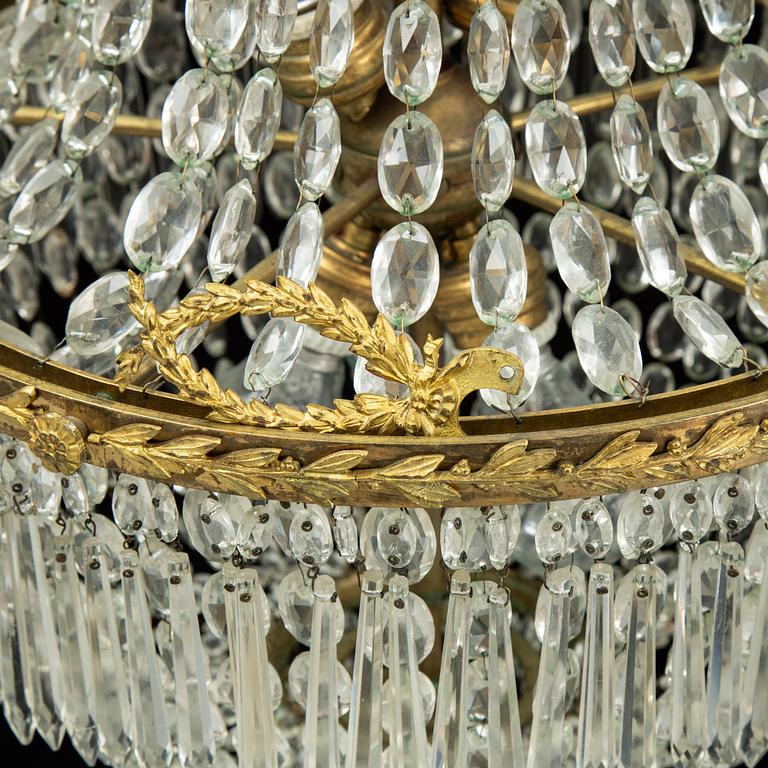 An Empire-style ceiling lamp, first half of the 20th century.