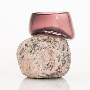 Marja Hepo-aho, glass sculpture 'Finally together' signed Marja Hepo-aho 2015, Glass Studio Mafka&Alakoski Riihimäki.