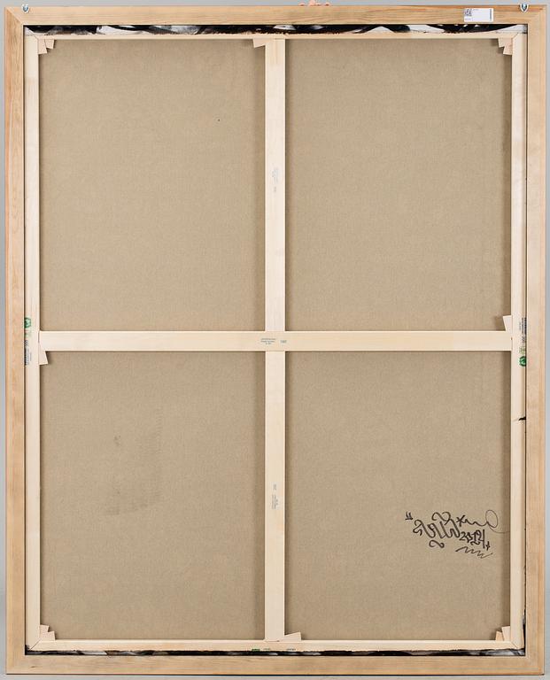 NUG, spray on canvas, signed and dated on verso, 2014.