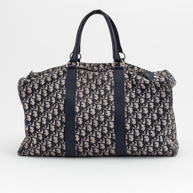 Christian Dior, a canvas 'Speedy' weekendbag and belt, size 85.