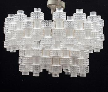 LJUSKRONA, glas, Orrefors/Fagerhult. 1900-talets mitt.