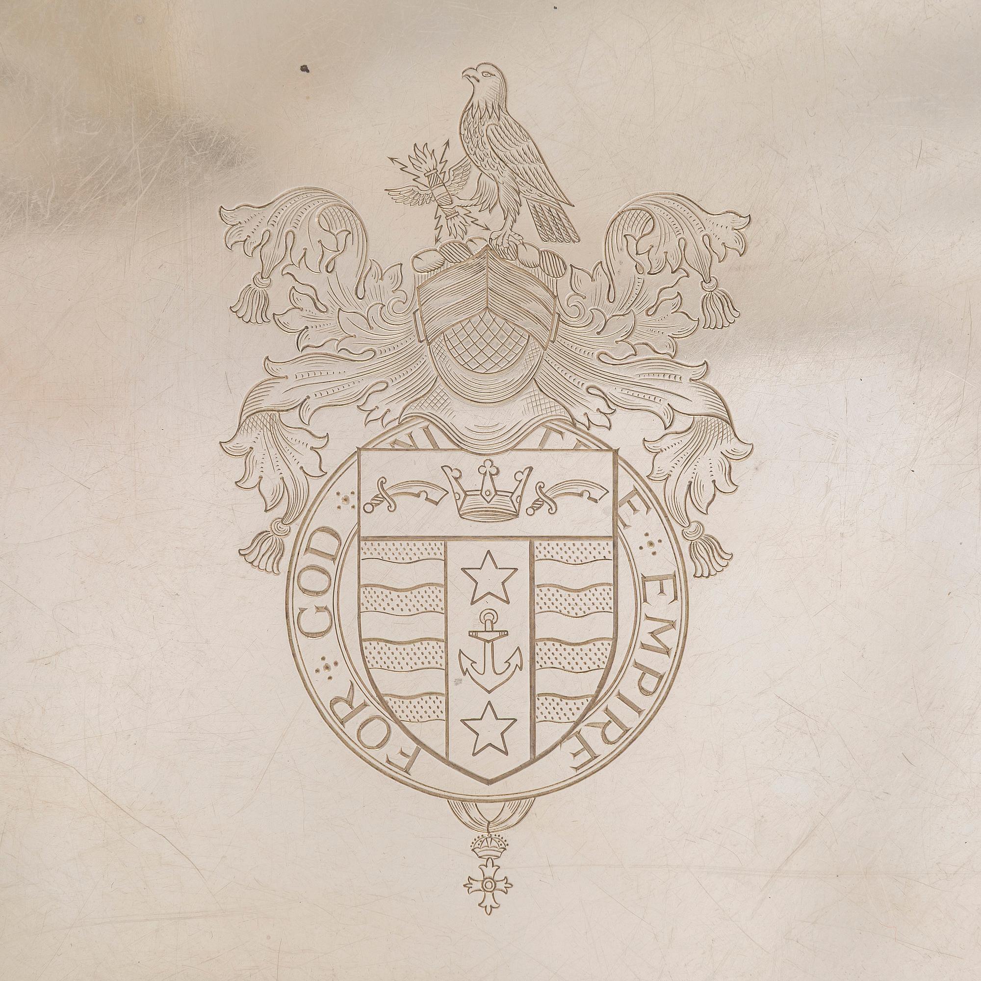 Tiffany & Co, Richard Comyns för Tiffany & Co, salver, sterlingsilver, London 1951.