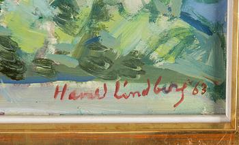 HARALD LINDBERG, oil on canvas, signed and dated 63.