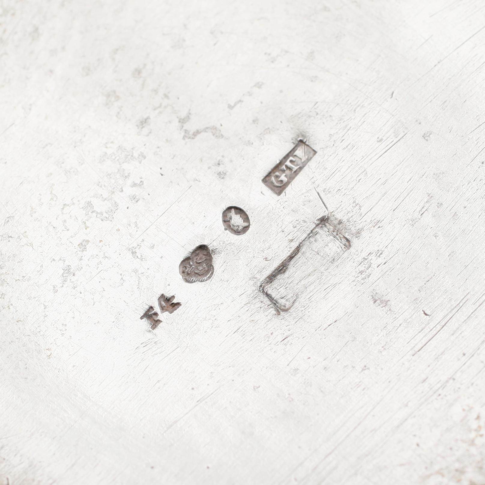 CHOKLADKANNA, silver, Gustaf Theodor Folcker, Stockholm 1836. Vikt ca 321 gram.