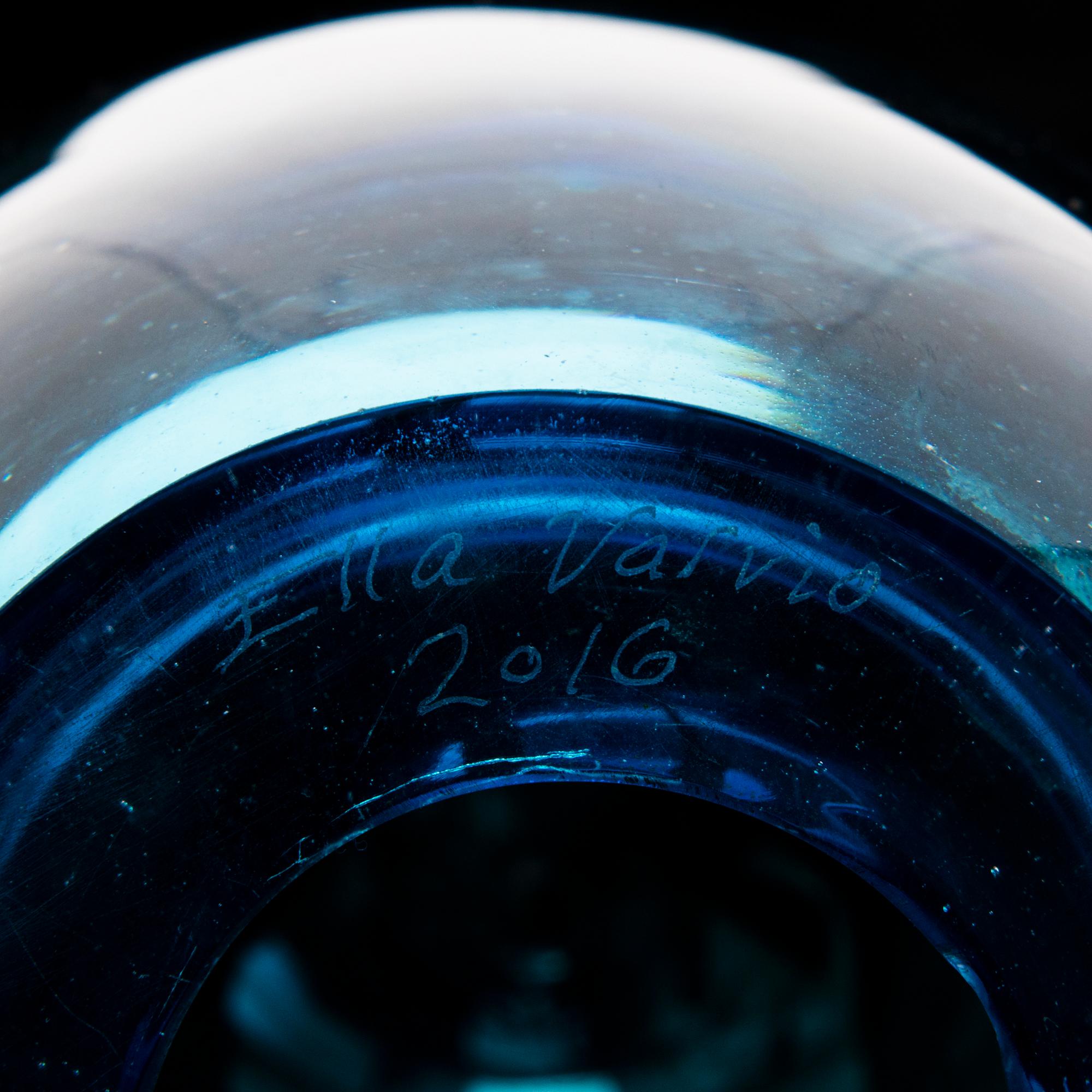 ELLA VARVIO, A glass sculpture, signed Ella Varvio 2016.