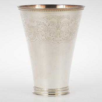BÄGARE, silver, Guldsmedsaktiebolaget, Stockholm, 1937. Vikt ca 380 gram.