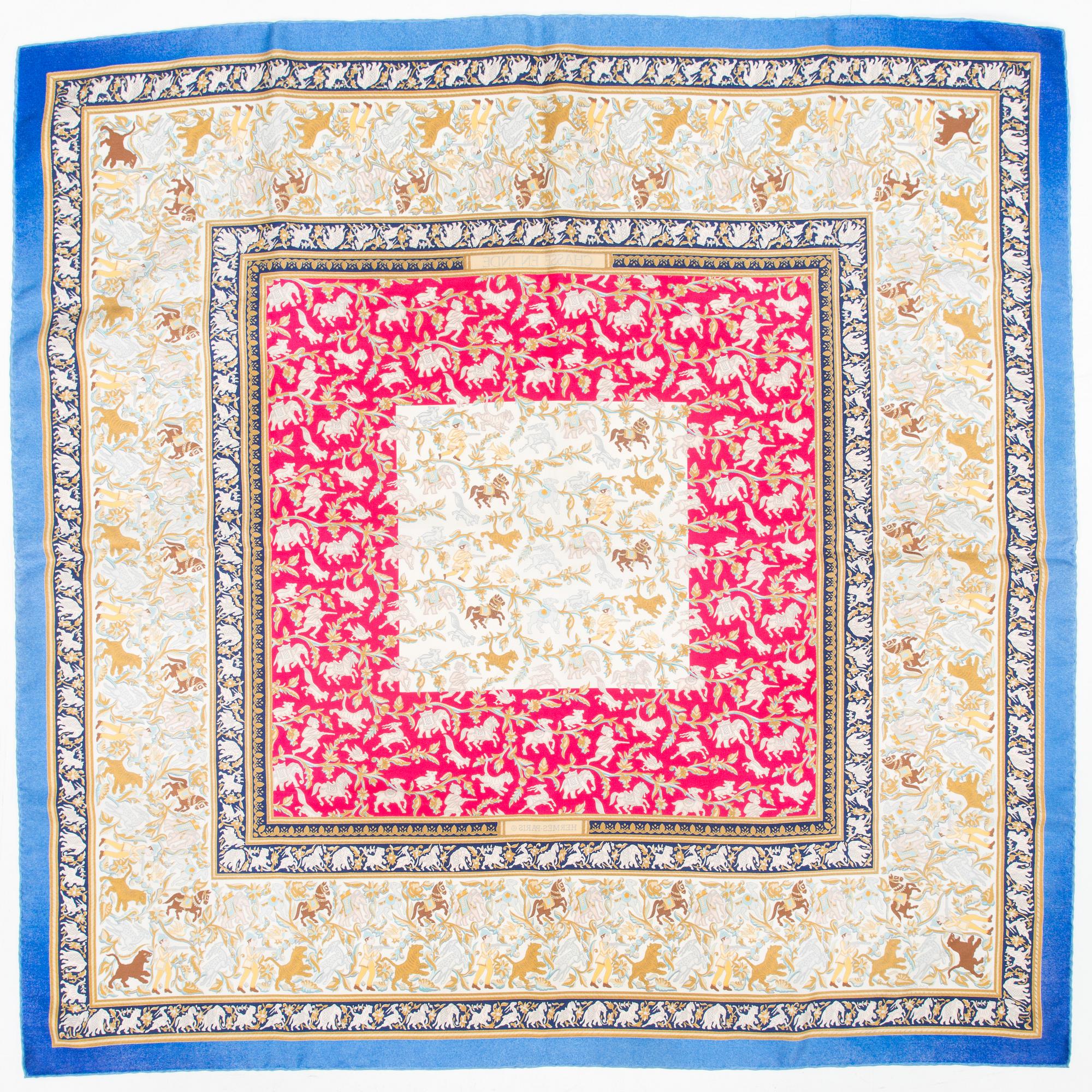 Hermès, A 'Chasse en Inde' silk scarf.