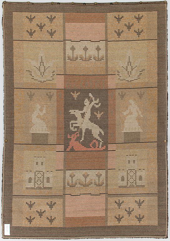 Ester Ax, ryijy, modell för Wetterhoff. Noin 223x155 cm.