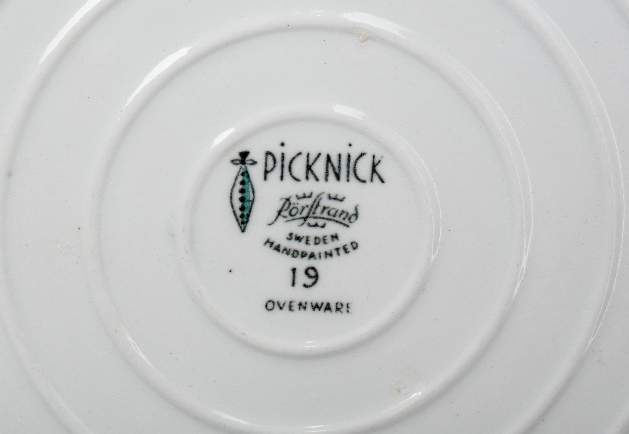 SERVISDELAR, "Picknick", 9 delar, Marianne Westman, Rörstrand.