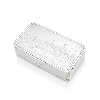 214. A russian silver box, unclear makers mark, assay master Victor Savinkov, Moscow, Russia, 1869.