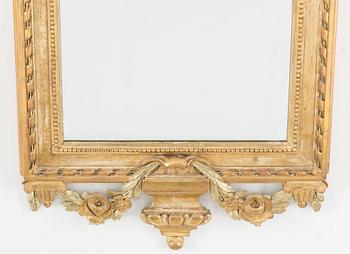 A Gustavian mirror, probably Gothenburg. Late 18th century.