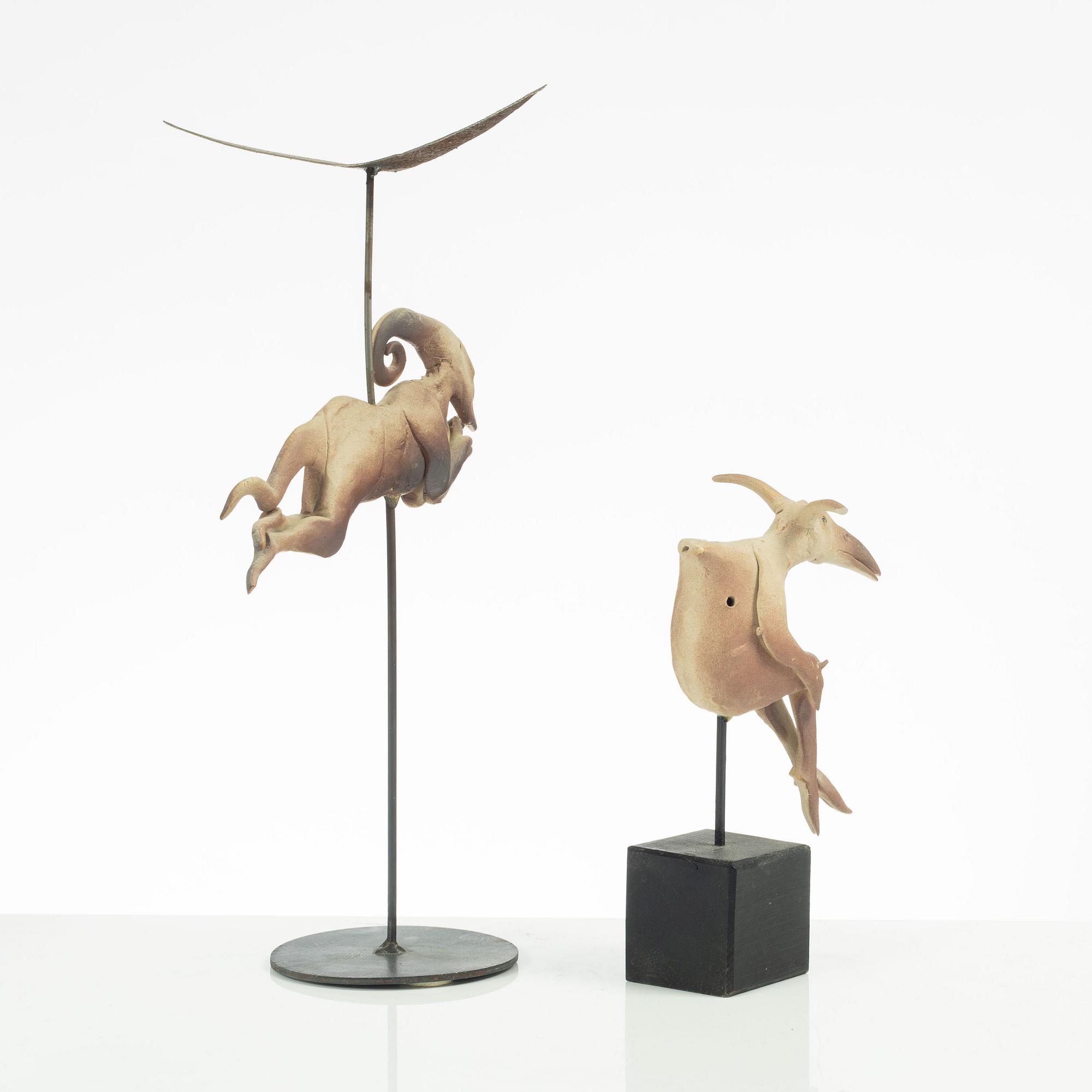 Bernt Törner, two stoneware sculptures.