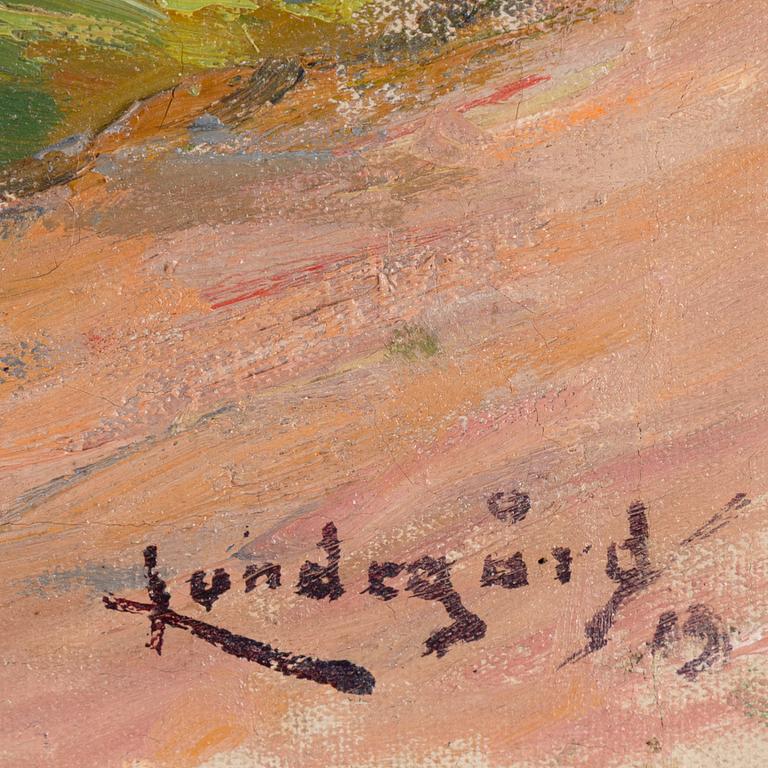 Justus Lundegård, oil on canvas, signed and dated -19.