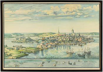 TRYCK. 2 st, "Stockholm", tidigt 1900-tal.