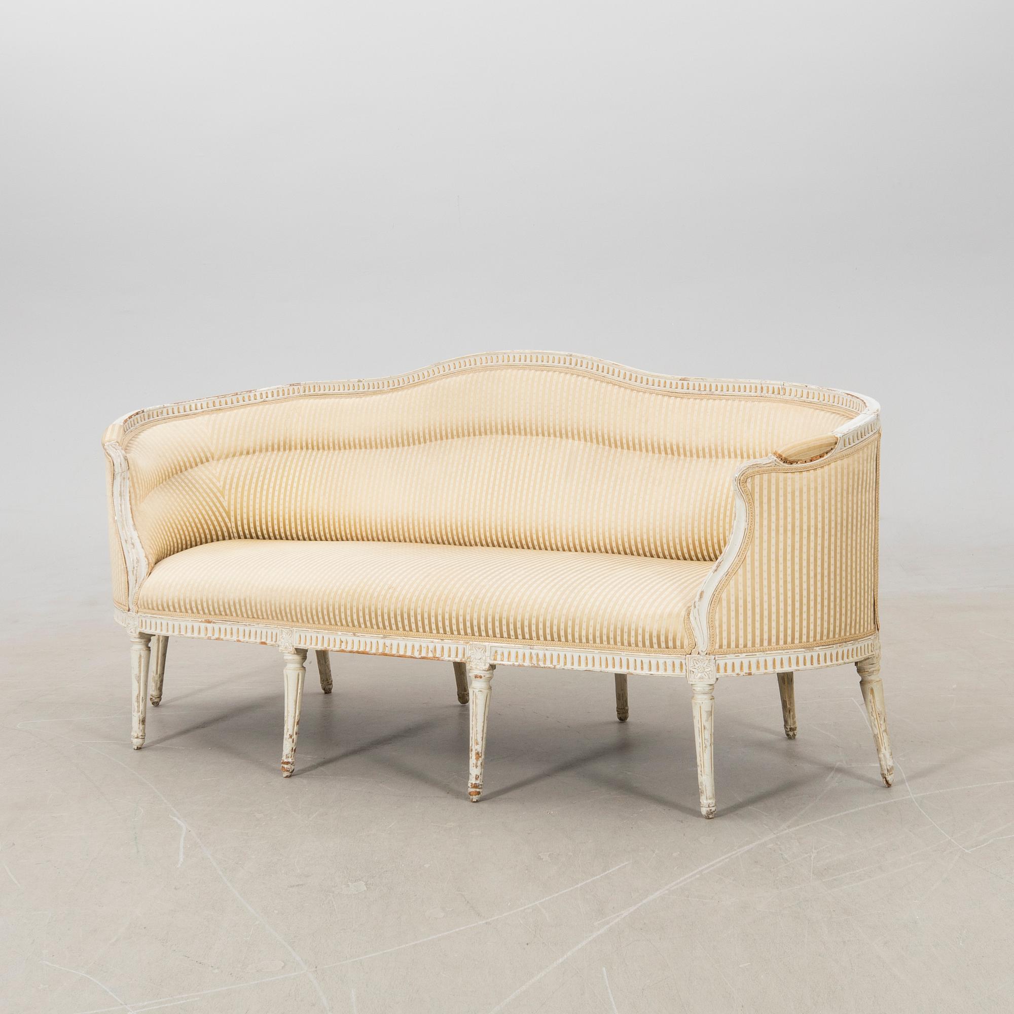 Soffa sk Badkarssoffa Sengustaviansk omkring 1800.