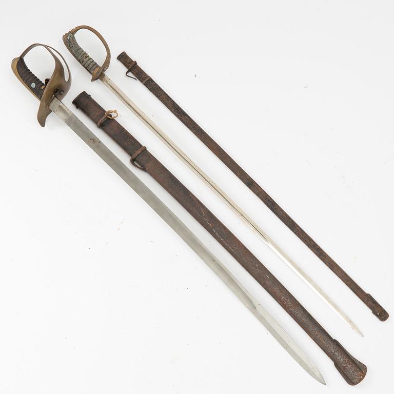 Two Swedish sabres 19th century.