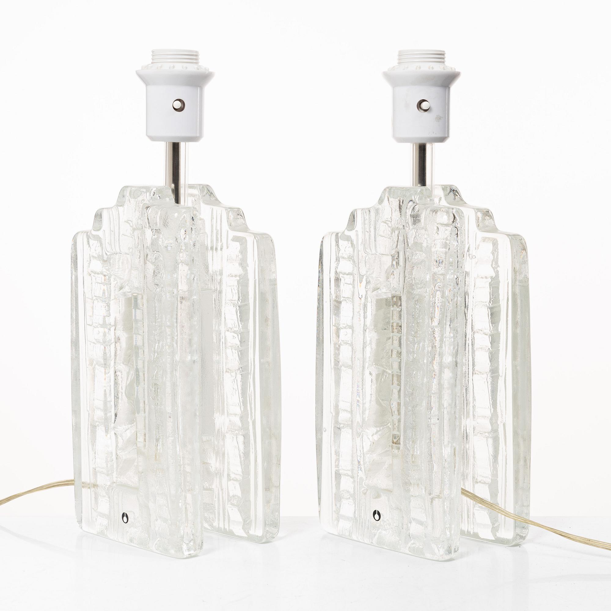 Table lamps, a pair, Pukeberg.