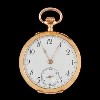 FICKUR, ankarur, 18k guld, Schweiz, sekelskifte 1800/1900-tal. Vikt 27 g.