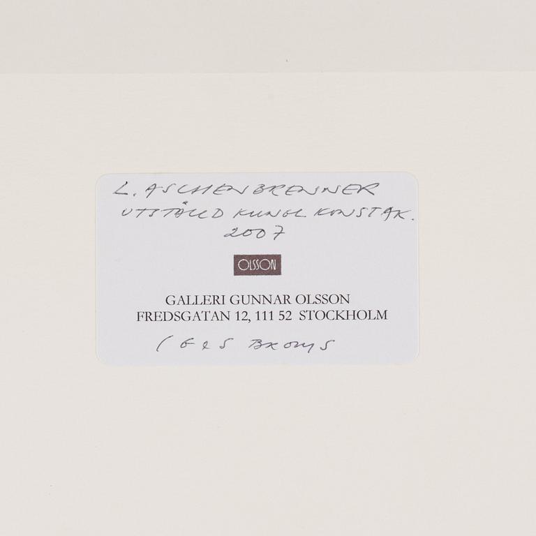 LENNART ASCHENBRENNER, mixed media on paper. Signed and dated 03.