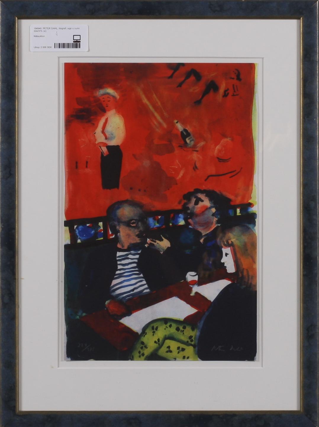 PETER DAHL, litografi, sign o numr 224/375.