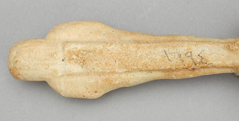 USHEBTI, fajans, Egypten, troligen Sentid 664-331 f Kr.