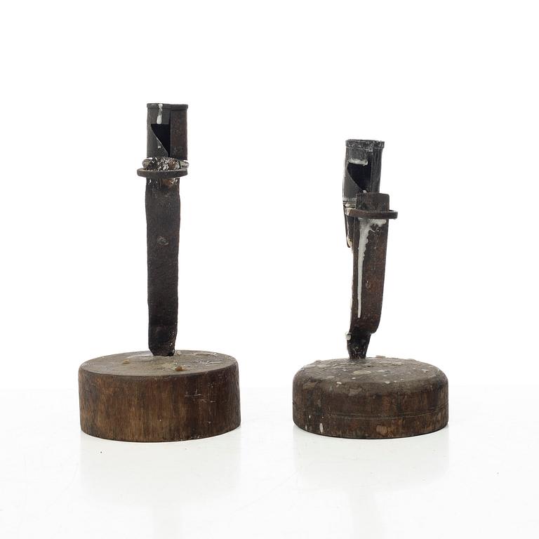 Stumpstakar, 2 st, allmoge,