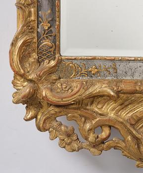 A Swedish Rococo mirror.