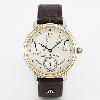 Maurice Lacroix, Masterpiece, Retrogade Calendrier Power reserve, armbandsur, 43 mm.