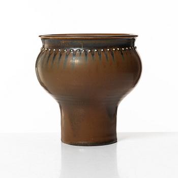 Stig Lindberg, a stoneware vase, Gustavsberg Studio 1960.