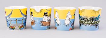 MOOMIN-MUGS, 8 pcs, porcelain, 'Summer season mugs', Moomin Characters, Arabia 2007-2018.