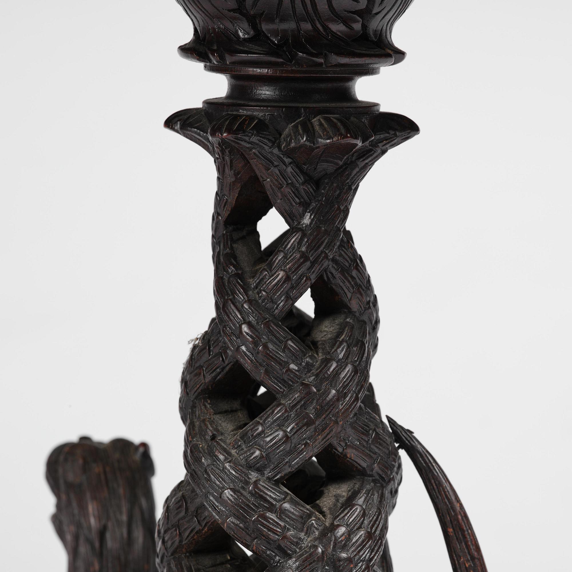 An Indian 'blackwood' occasional table, Bombay Presidency, around 1880.