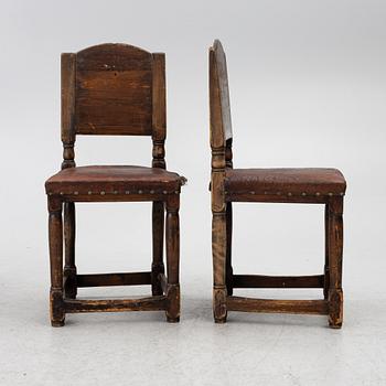 Stolar, 4 st, 1700-tal, Barock.