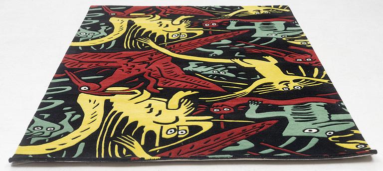Carl Johan De Geer, matta, "Monster Subtil", handtuftad, ca 242 x 162 cm, signerad o numrerad 02.