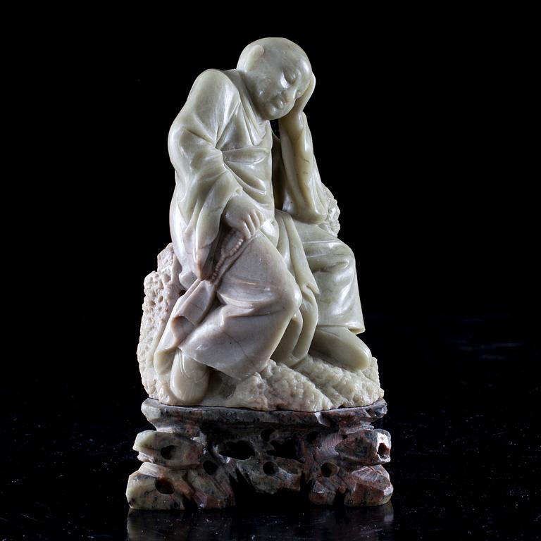 SKULPTUR, soapstone, Kina 1900-tal.