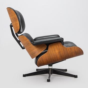 Charles and Ray Eames, a 1960s 'Lounge chair' and stool for Herman Miller.
