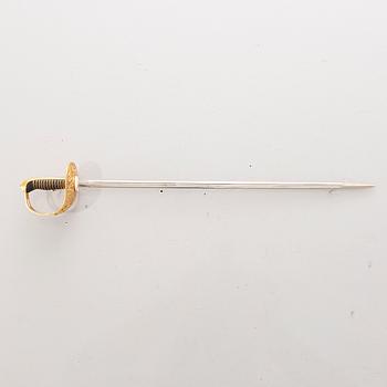 A cavalry officer's sword, 1893 pattern, with scabbard.