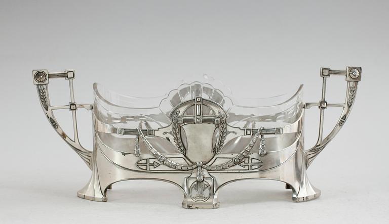 JARDINJÄR,försilvrad metall, jugend, tidigt 1900-tal.