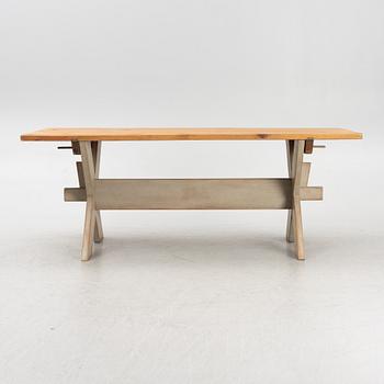 A pine table, 19th Century.