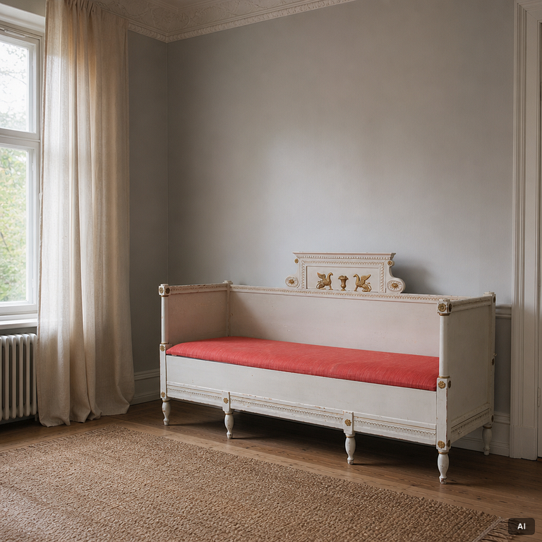 Sofa bed, late Gustavian style, 19th century.