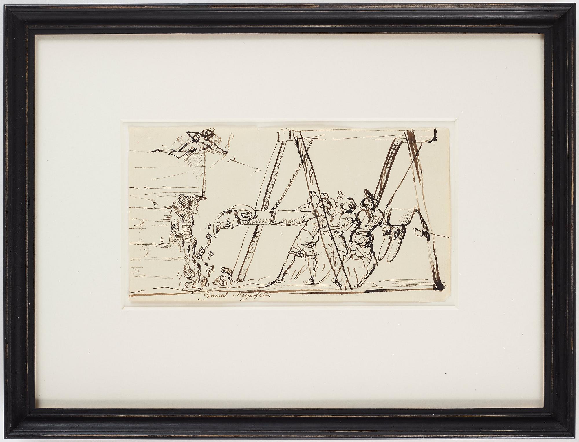 Carl August Ehrensvärd, CARL AUGUST EHRENSVÄRD, Ink 14.5 x 27 cm.