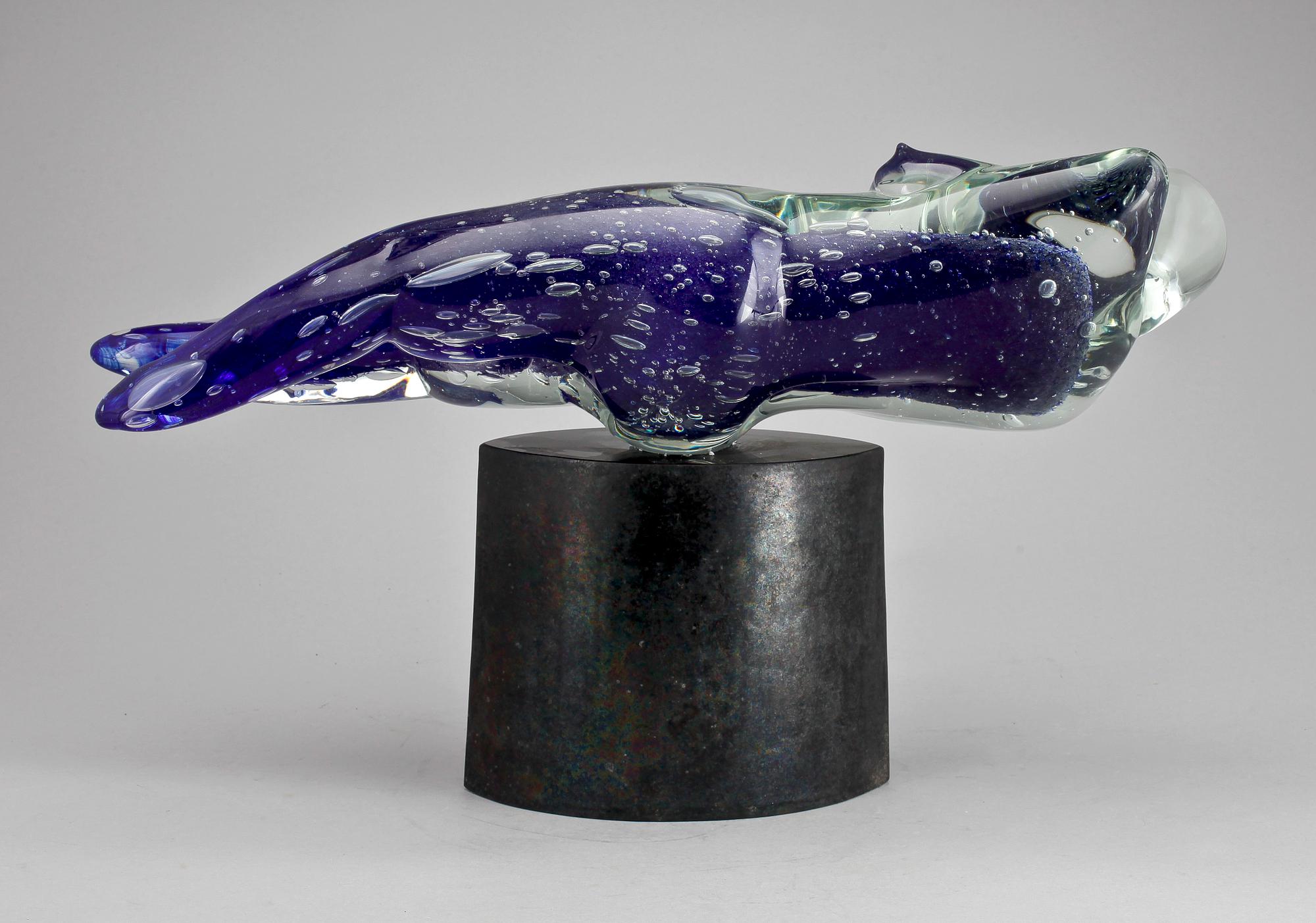 SKULPTUR, glas, Sergio Rossi, Murano, 1900-talets andra hälft.