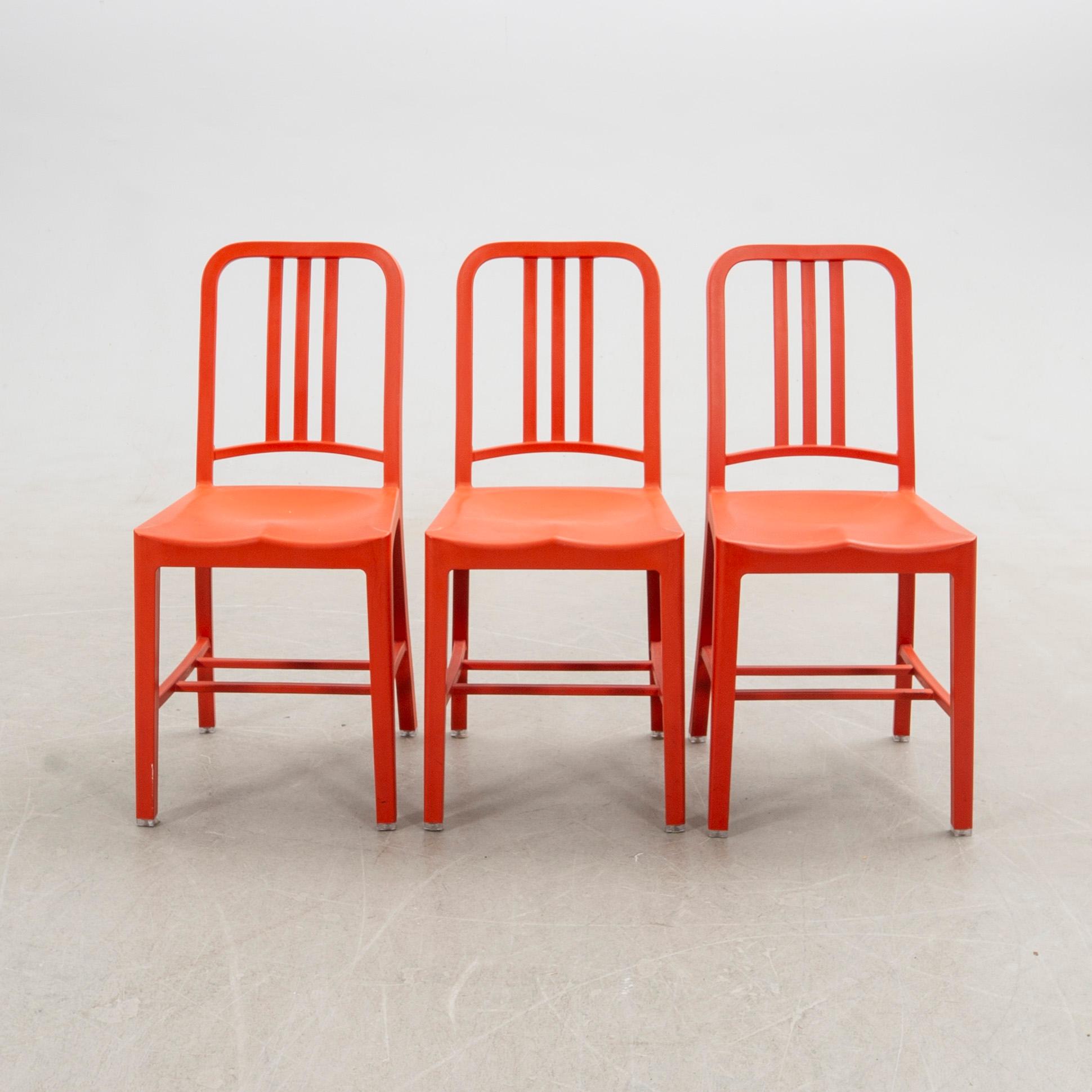 Chairs, 6 pcs, "111 Navy Chair", Emeco & Coca-Cola. USA 21st century.